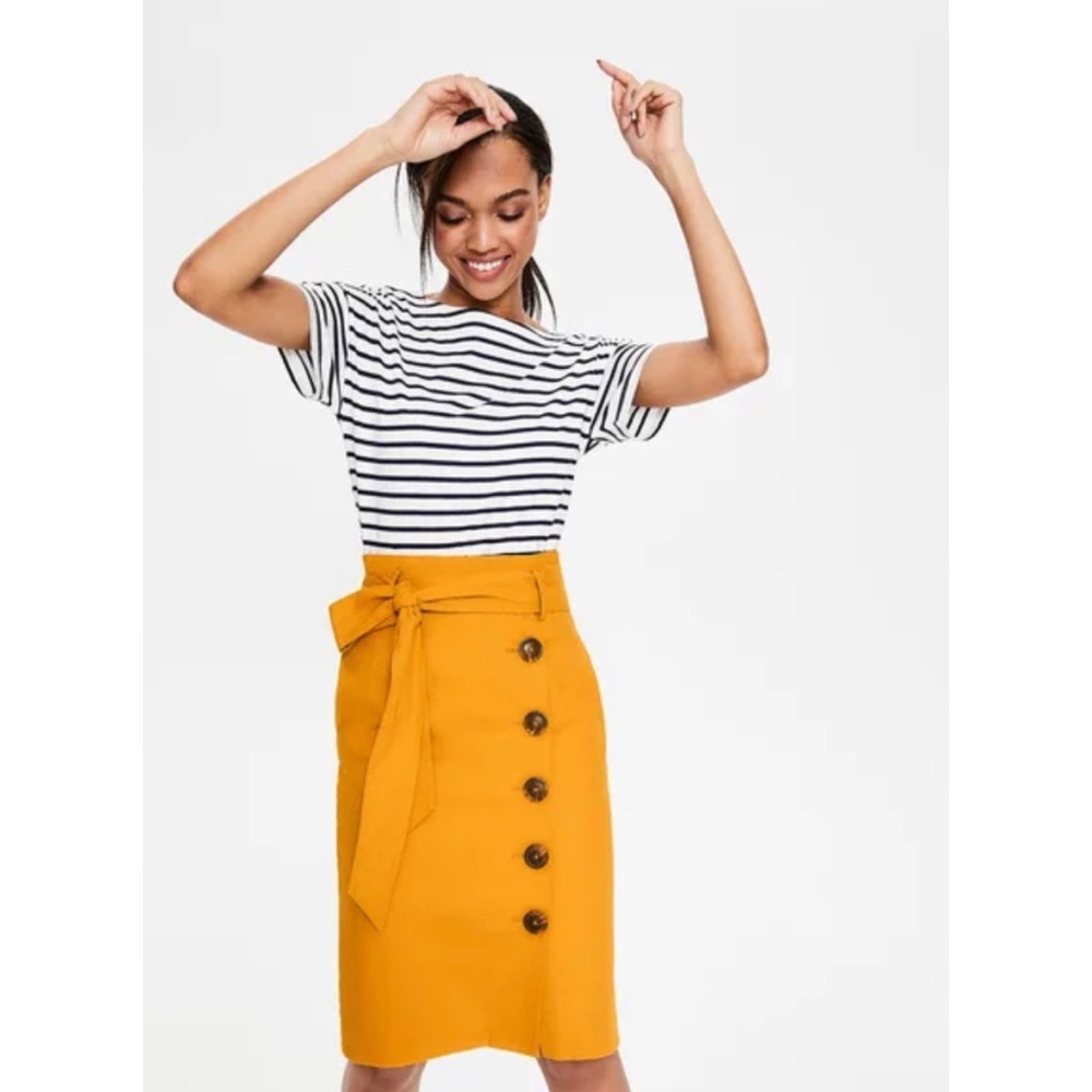 Boden Leonora Linen Blend Pencil Skirt